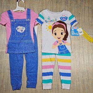 Ms. Rachel 4-Piece Snug Fit Cotton Pajama Set Size 3T
